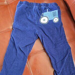 Mini Boden warm velvet pants with applique